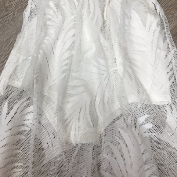 Dress White Palm Lace Bodysuit Maxi BB127 - Picture 3 of 4